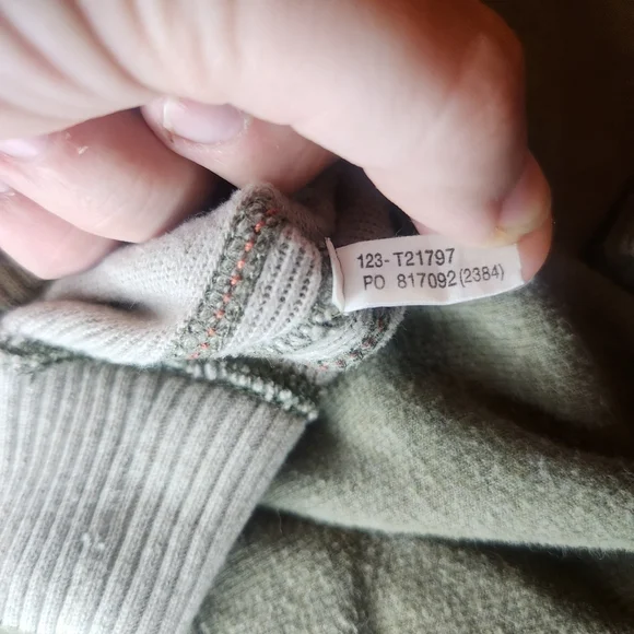 Tommy Bahama Cotton Quarter Zip Sweater Olive Green Men Mock Neck Long Sleeve - Picture 8 of 11